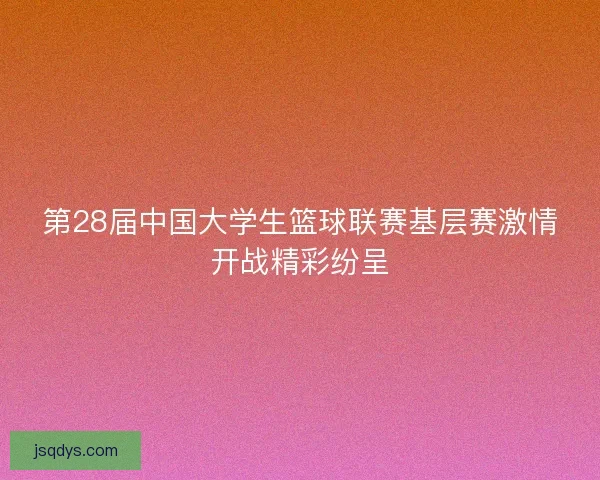 第28届中国大学生篮球联赛基层赛激情开战精彩纷呈 第28届中国大学生篮球联赛基层赛激情开战精彩纷呈